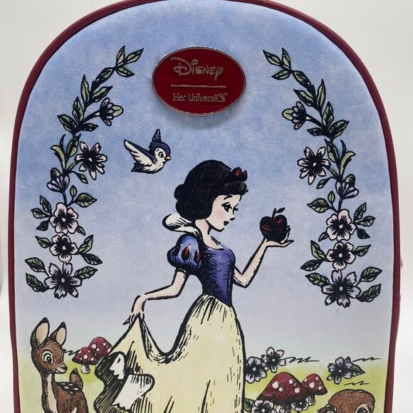 Disney Her Universe Snow White and the Seven Dwarves Red White Mini Backpack - Picture 2 of 13